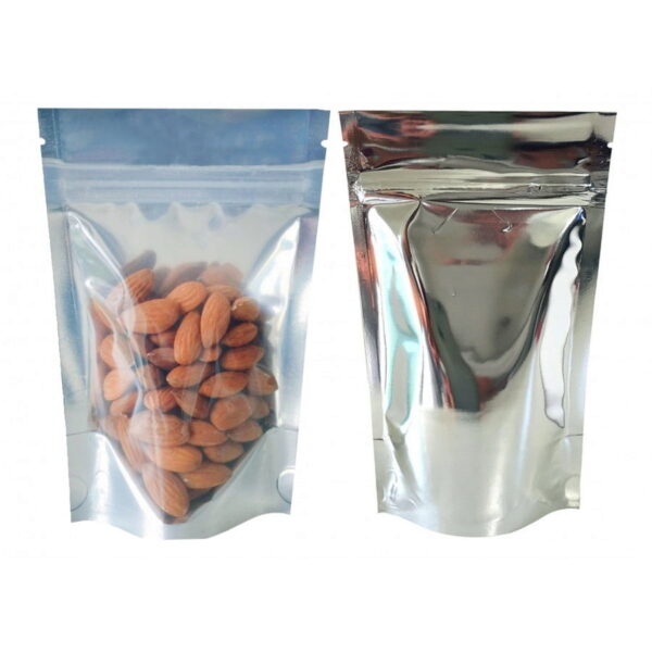 Clear Window and Silver Foil Stand Up Doy Pouch with Zip Lock VIVO PACKAGING 91208