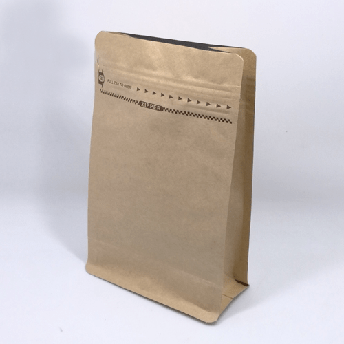 250g kraft paper box bottom bag with pull tab zipper 37826