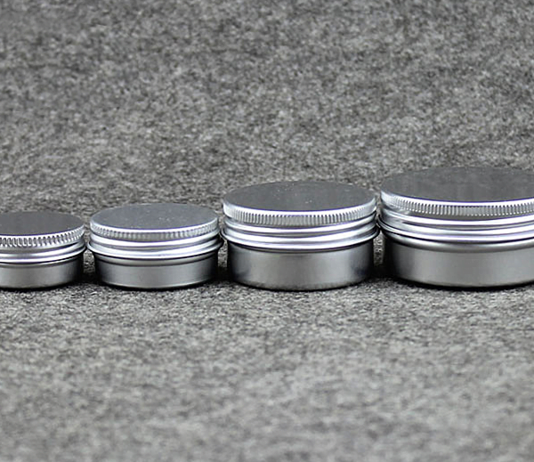 Silver Aluminium Tins with Screw Cap 13505