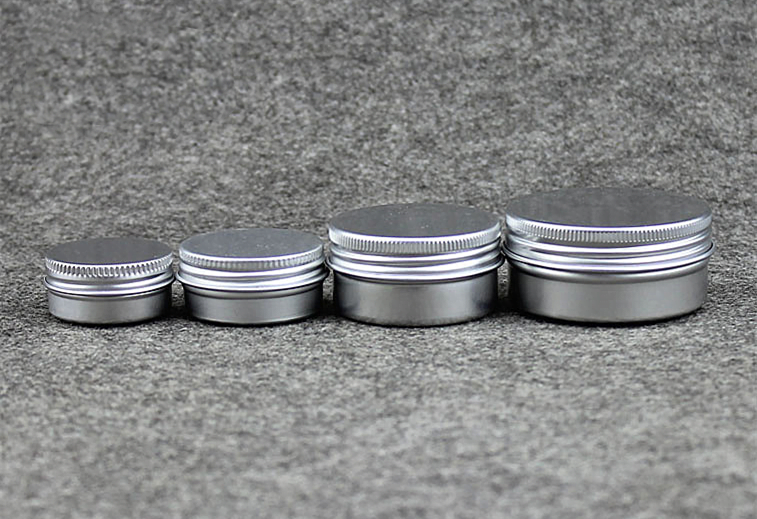 Silver Aluminium Tins with Screw Cap 17622