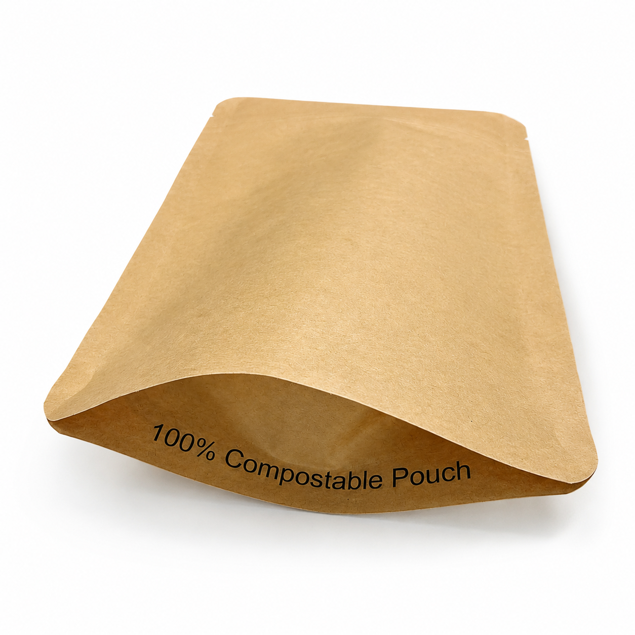 70g_150g_250g BCSUP 04 70g Biodegradable Stand Up Pouch with Zipper, 100% Compostable (100 pcs) (110×170+60mm)