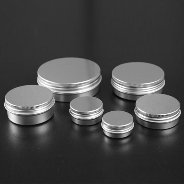 Aluminium Tin Jar and Screw Cap, Small Tin Box (100 pcs) 1