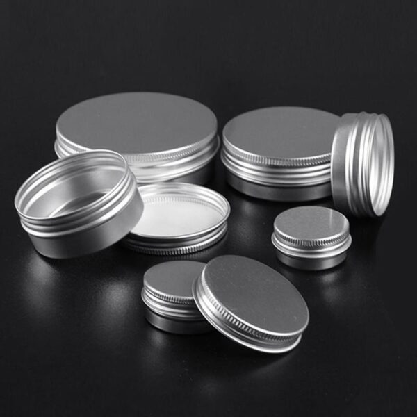 Aluminium Tin Jar and Screw Cap, Small Tin Box (100 pcs) 2
