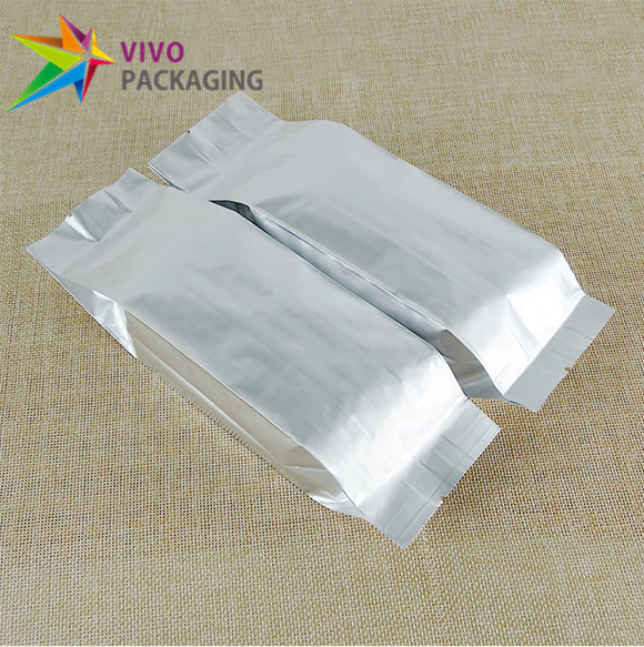 Aluminium Silver Vacuum Side Gusset Bags NO Zipper  45138