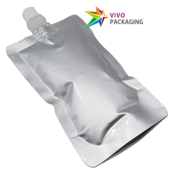 Aluminum Foil Stand Up Spout Pouch Orange Juice Milk Packaging  56368