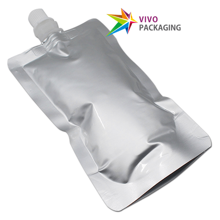 Aluminum Foil Stand Up Spout Pouch Orange Juice Milk Packaging  98586