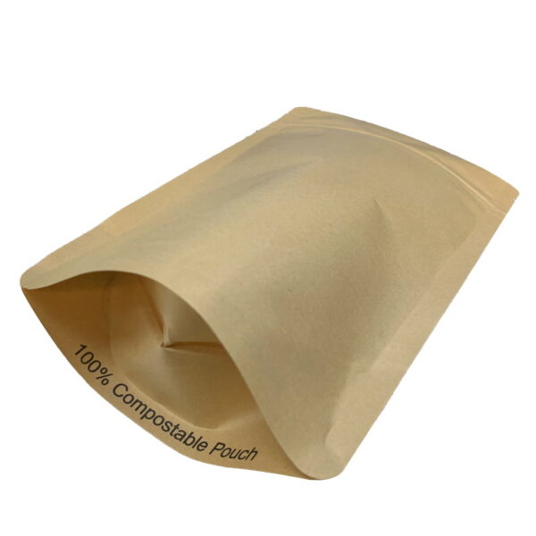 Biodegradable Stand Up Pouch with Zipper, 100% Compostable 1