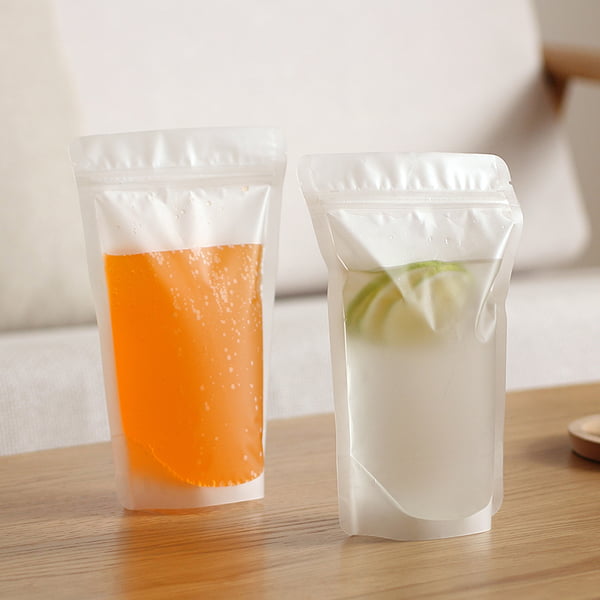 Frosted Clear Stand Up Pouch with Zipper
