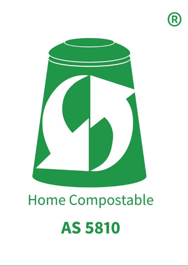 Home-Compostable-Logo-green 600 Biodegradable Stand Up Pouch with Window, 100% Compostable Coffee Bags Australia (100 pcs)