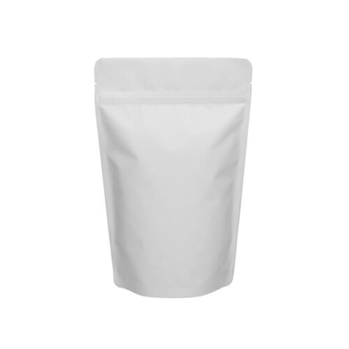 70g Matt White Stand Up Pouch with Zipper, Foil Lined (100 pcs) (110×170+60mm)