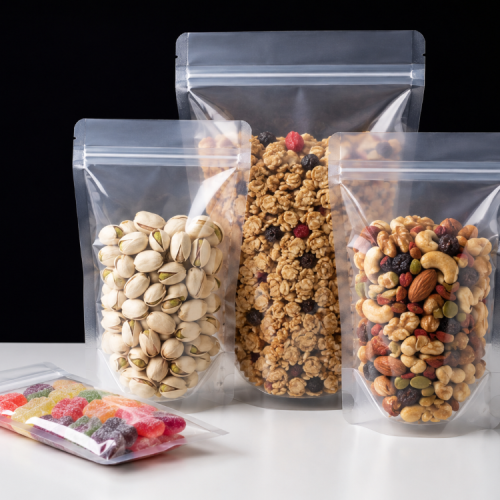500g All Clear Stand Up Pouch with Zipper (100 pcs) (190×275+100mm)