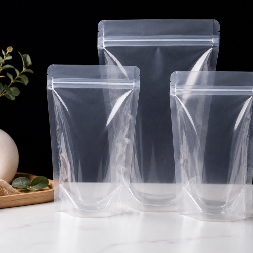 70g All Clear Stand Up Pouch with Zipper (100 pcs) (110×170+60mm)