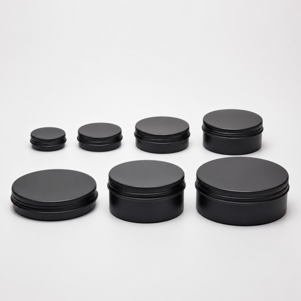 250g Aluminium Tin Jar and Screw Cap, Small Tin Box (100 pcs) (D100xH42mm)