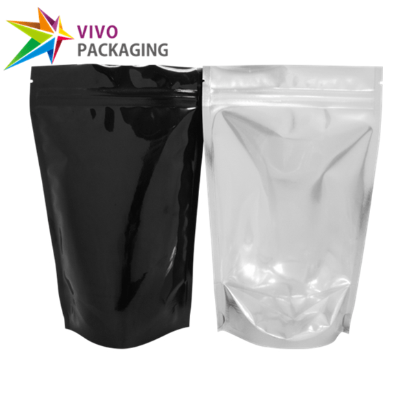 clear black stand up pouches with zipper  40512