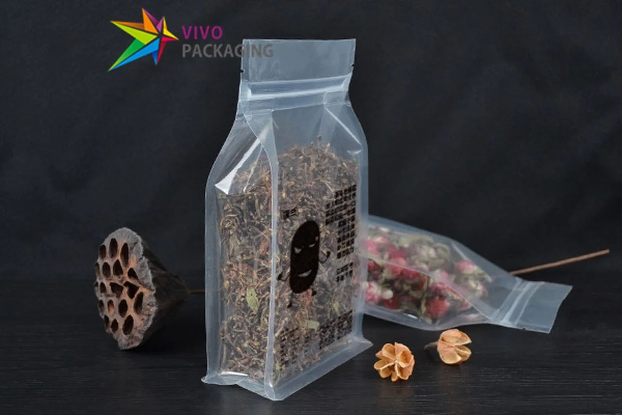screen printing on clear box bottom pouch packaging  09782.1496934195