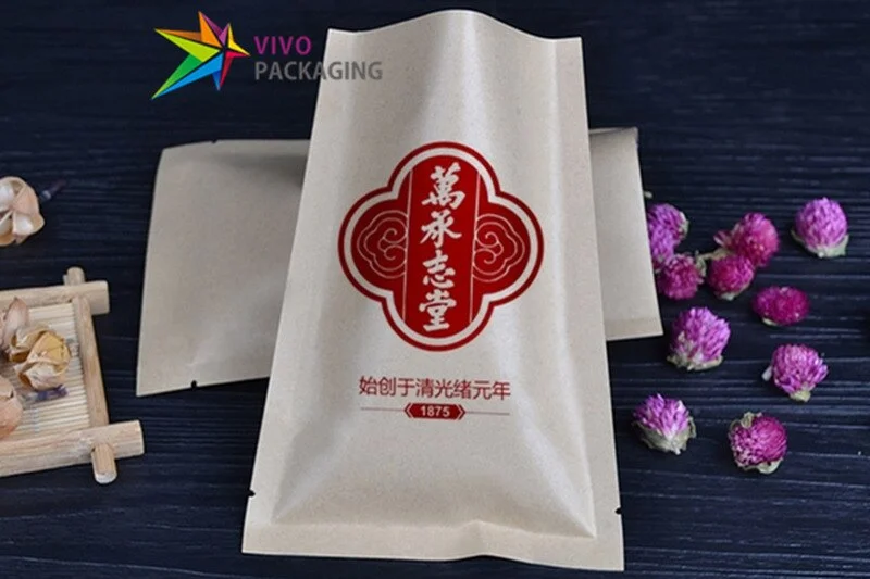 screen printing on flat kraft paper bag packaging  15626.1496934283