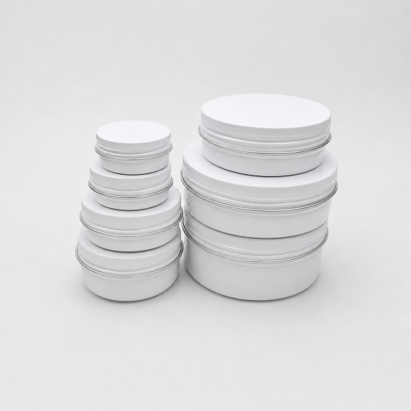 250g Aluminium Tin Jar and Screw Cap, Small Tin Box (100 pcs) (D100xH42mm)