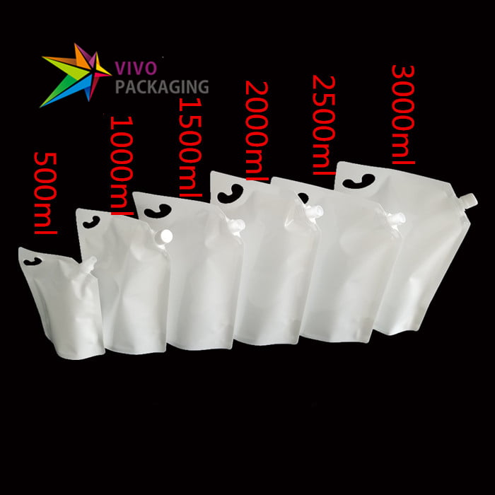 white spout stand up doypack pouches  46589