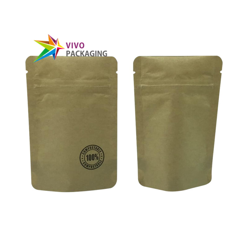 28g Compostable Stand Up Pouch Ziplock