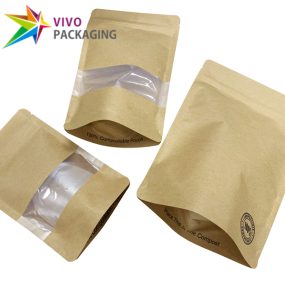compostable biodegradable bags with window food packaging
