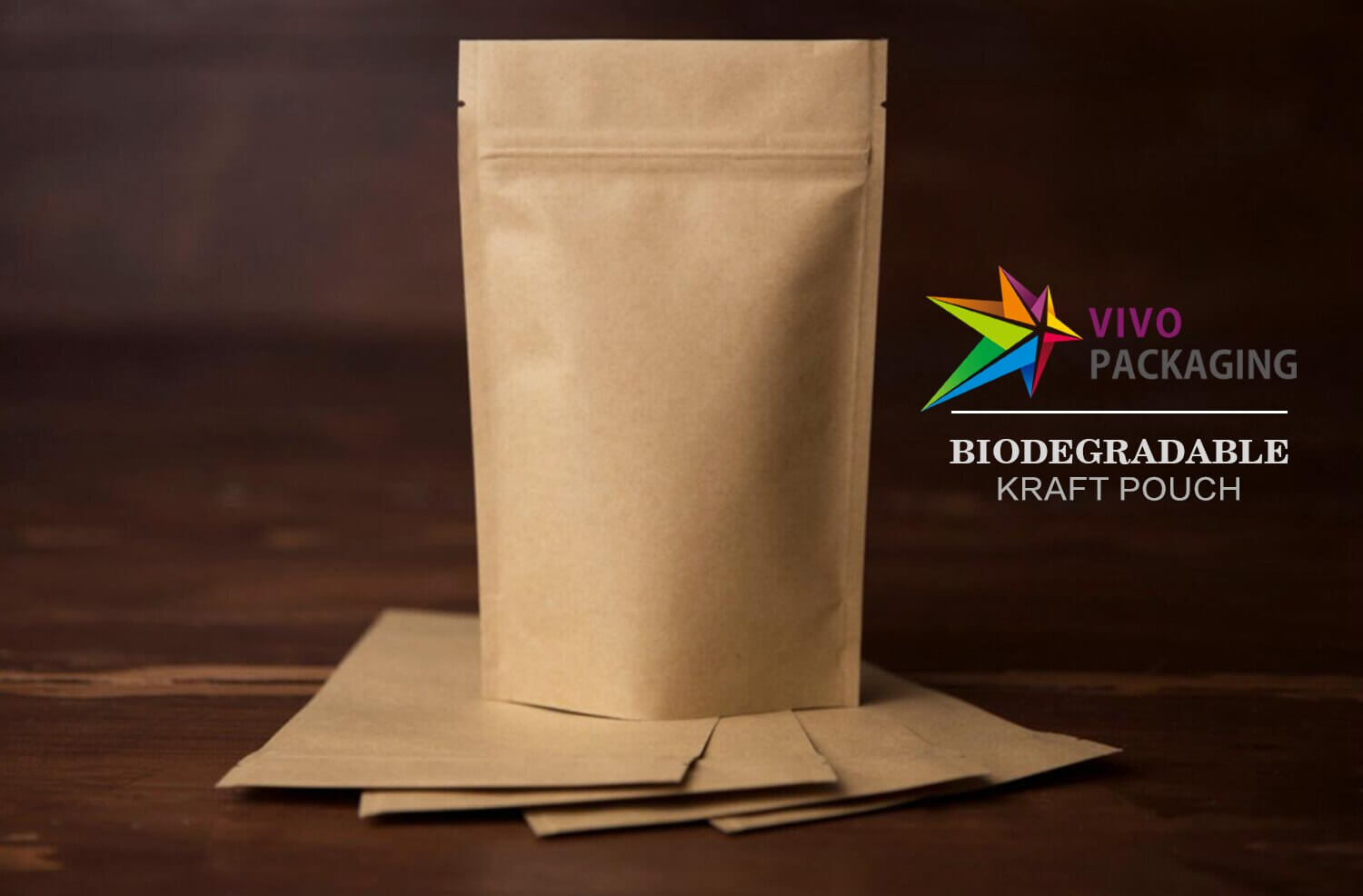 vivo packaging biodegradable kraft pouches 1