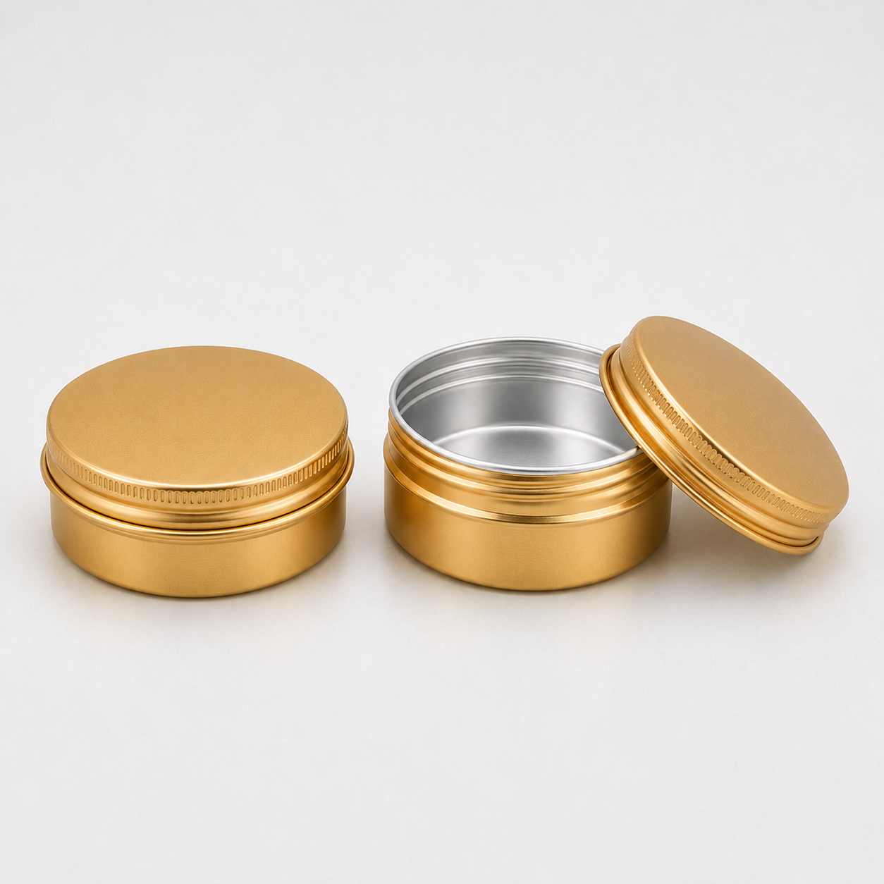 50g gold 50ml/50g Gold Aluminium Tin Jar with Screw Cap (100 pcs) (D56xH27mm)