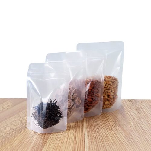 Single Material Recyclable Clear Stand Up Pouch with Zipper (100 pcs) – 150g (130×210+80mm)