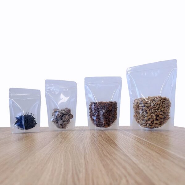Single Material Recyclable Clear Stand Up Pouch with Zipper