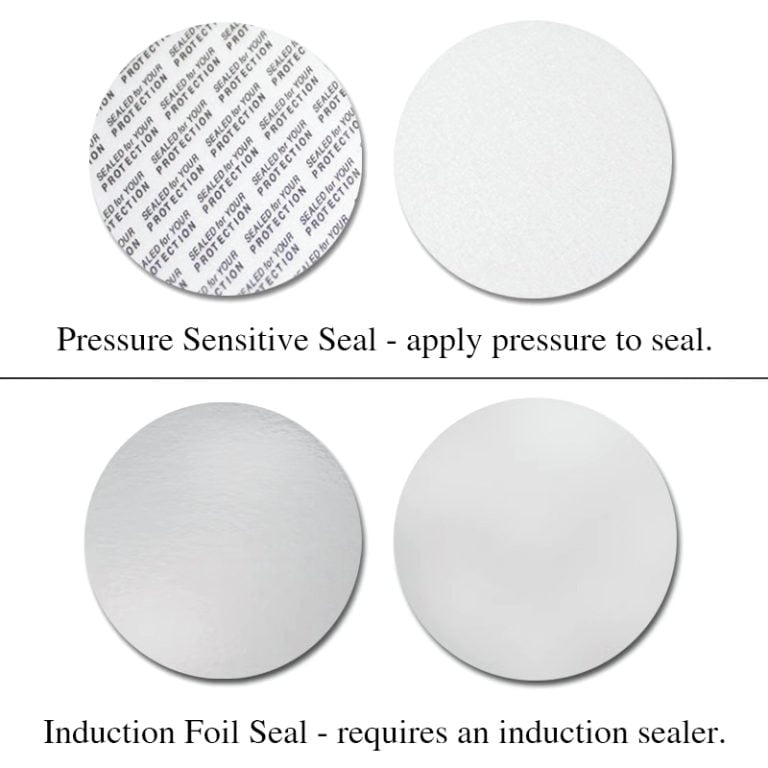 65mm Seals for PET Jars Pressure Sensitive & Induction Foil (100 pcs) Vivo Packaging Australia