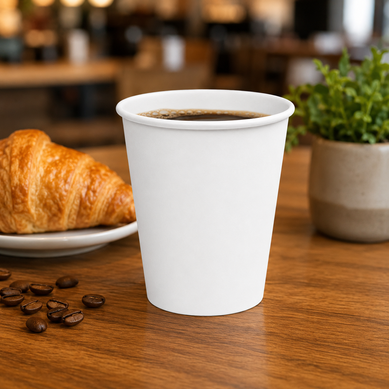 12oz white 02 12oz Disposable White Single Wall Takeaway Coffee Cup (1000 units)