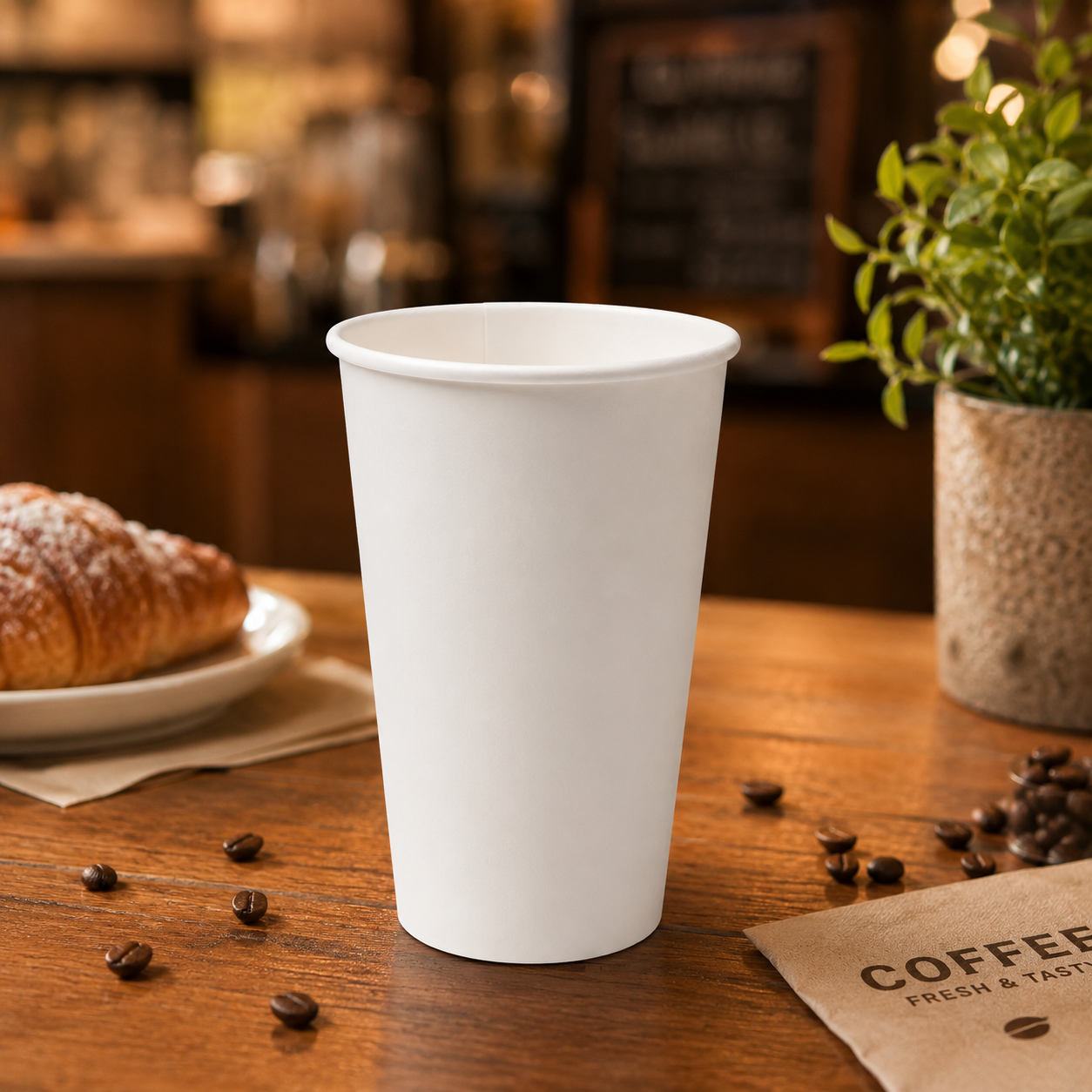 16oz white 02 16oz Disposable White Single Wall Takeaway Coffee Cup (1000 units)