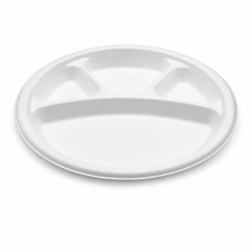 11inch 4 Compartment Plate – White (250 units) – Disposable & Takeaway