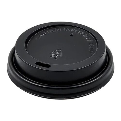 80mm Black Travel Lid for Coffee Cups (1000 units)