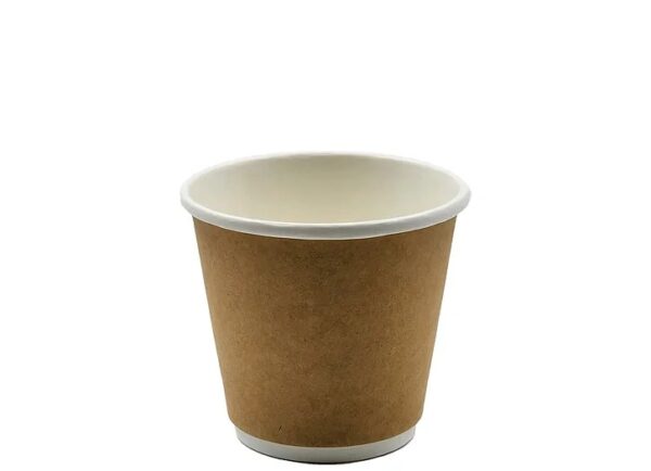 8oz Kraft Disposable Double Wall Takeaway Coffee Cup (1000 units)