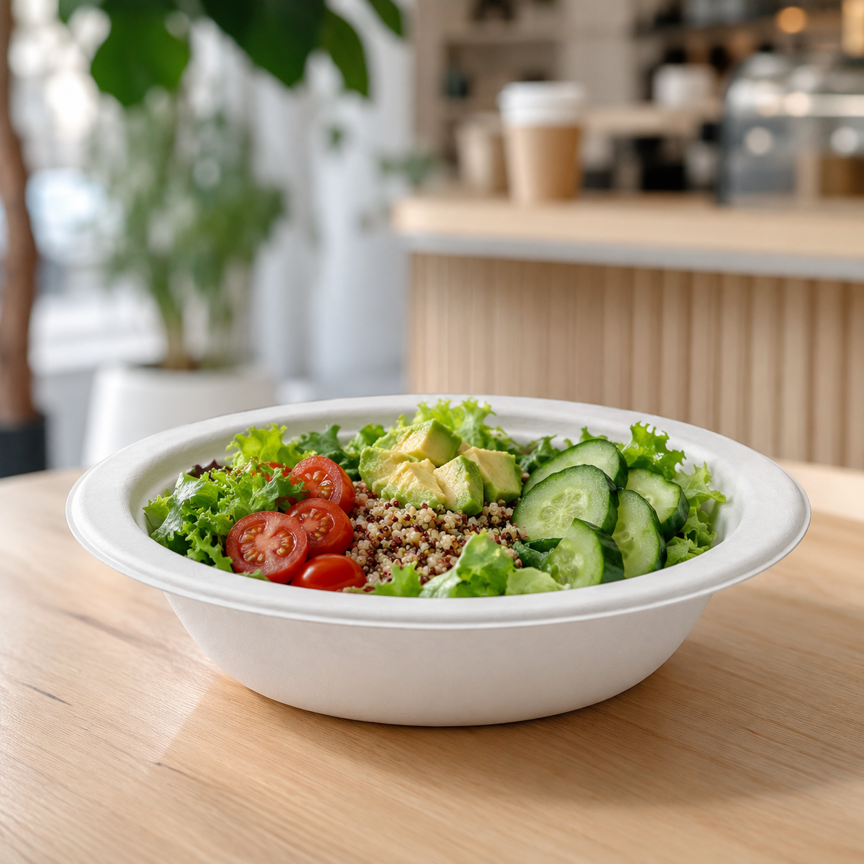 Sugarcane 16oz_500ml Bowl 04 Sugarcane 16oz / 500ml Bowl – White (1000 units) – Disposable & Takeaway