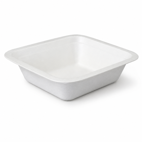 Sugarcane 5oz / 150ml Square Bowl – White (600 units) – Disposable & Takeaway
