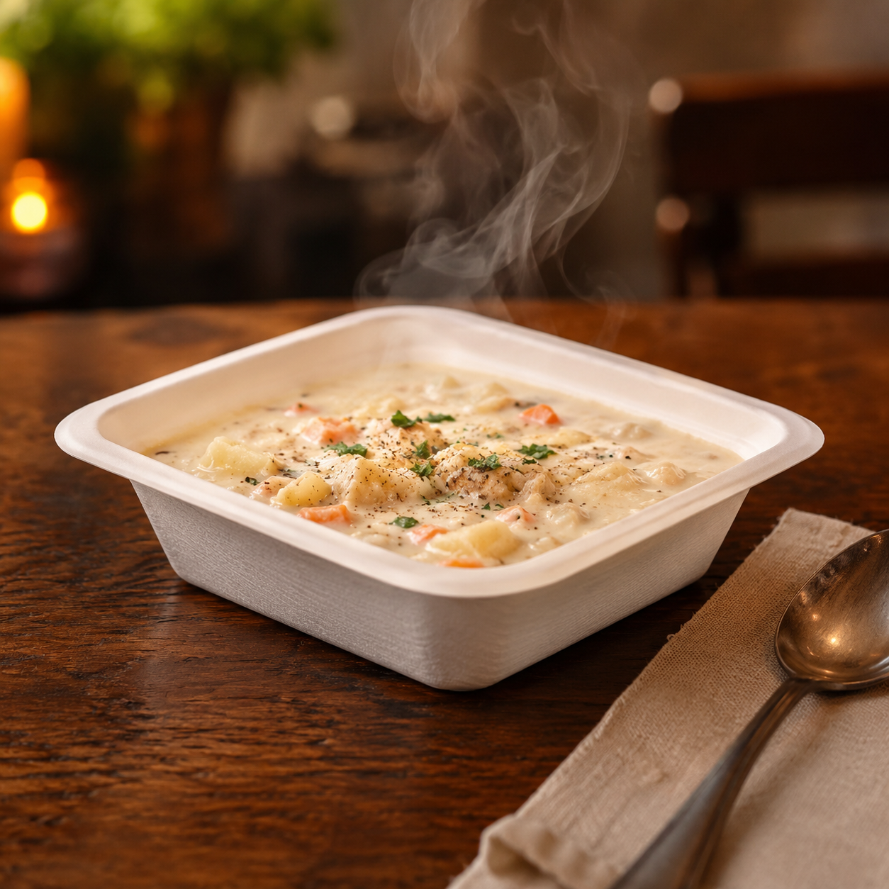 Sugarcane 5oz_150ml Square Bowl 03 Sugarcane 5oz / 150ml Square Bowl – White (600 units) – Disposable & Takeaway