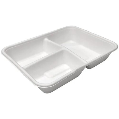 3 Compartment Takeaway Tray – White (200 units)