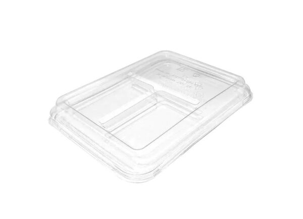 PET Lid for 3 Compartment Takeaway Trays (200 units)