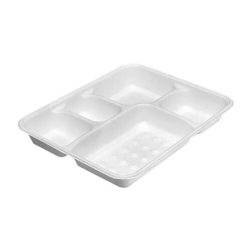 5 Compartment Takeaway Tray – White (200 units)