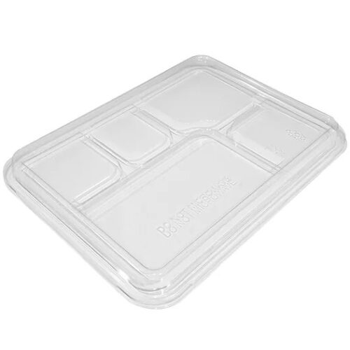 PET Lid for 5 Compartment Takeaway Trays (200 units)