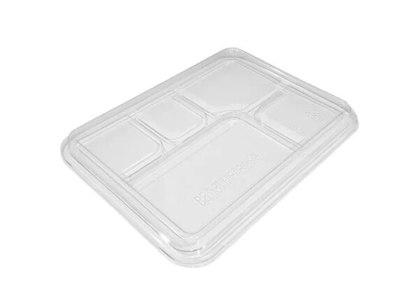 PET Lid for 5 Compartment Takeaway Trays (200 units)