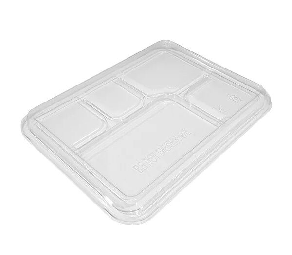 PET Lid for 5 Compartment Takeaway Trays (200 units)