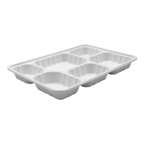 6 Compartment Takeaway Tray – White (200 units)