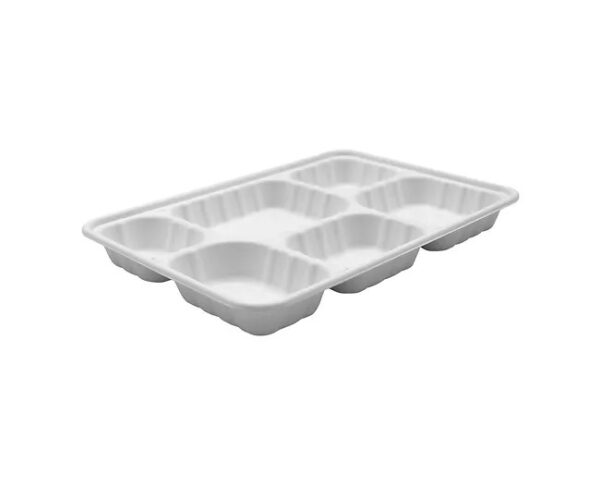 6 Compartment Takeaway Tray – White (200 units)