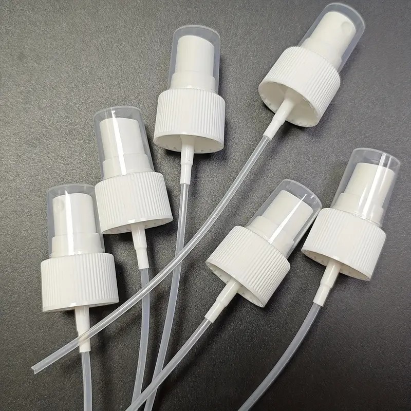 nozzles 01 50ml Clear PET Bottles Tall Boston Round, 20/410 Neck, Refillable Plastic Bottles (100 Units)