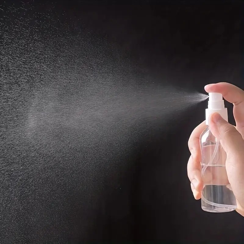 nozzles 02 50ml Clear PET Bottles Tall Boston Round, 20/410 Neck, Refillable Plastic Bottles (100 Units)