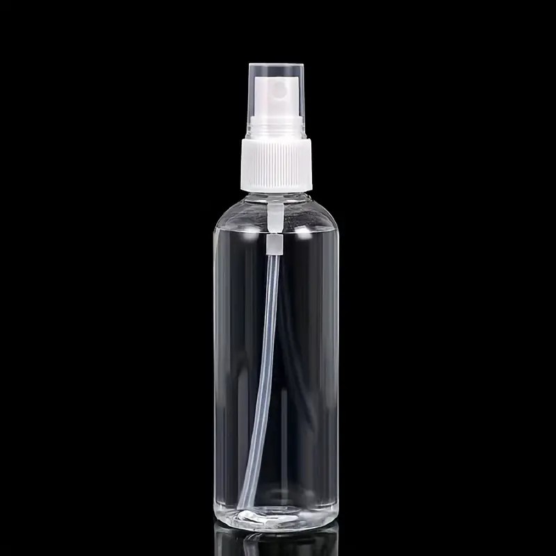 spray bottle 001 50ml Clear PET Bottles Tall Boston Round, 20/410 Neck, Refillable Plastic Bottles (100 Units)