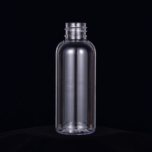 50ml Clear PET Bottles Tall Boston Round, 20/410 Neck, Refillable Plastic Bottles (100 Units)